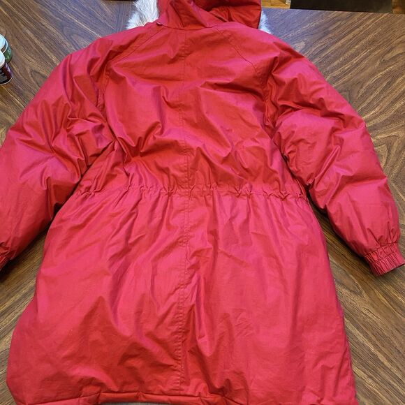 Vintage Zeelander USA Duck Down Jacket Coat Parka Mens Red Medium Hood - Picture 5 of 7